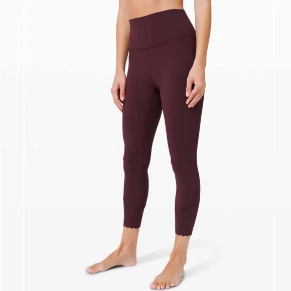 Lululemon Athletica Deep Maroon Leggings Burgundy - Picture 2 of 13